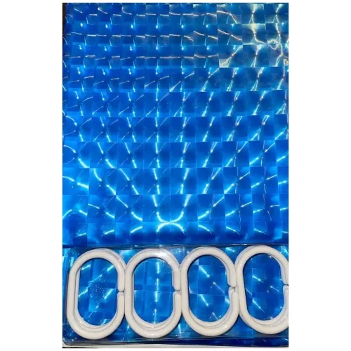 Шторка для ванной FRAP F8752 180x200cм 3D голубой