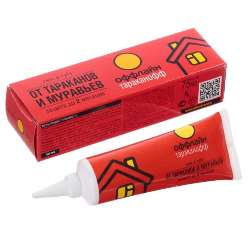 Гель ТАРАКАНОФФ ОФФЛАЙН от тараканов и муравьев 75 мл (209481)