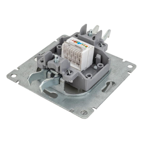 Розетка PC UNIVersal Афина, серебро A0051-S
