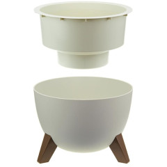 Кашпо IDEA Флориан белый ротанг 35х25.5см 12л (М 3187)