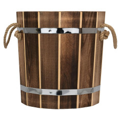 Запарник 10л С пластиковой вставкой, обожжённая липа 