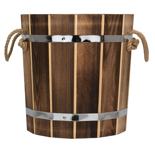 Запарник 10л С пластиковой вставкой, обожжённая липа 