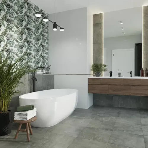 Плитка облицовочная 300*600*8,5 Ликаон темно-серый, матовый (TP3655BM) (в уп. 1,8 м2)