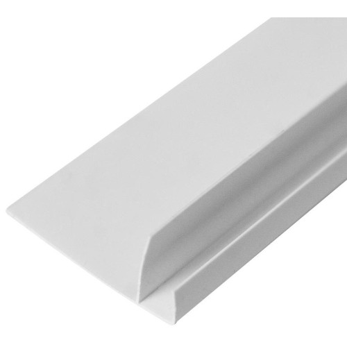 Профиль ПВХ ГЕРМОС 10мм Финишный широкий белый глянец 1200