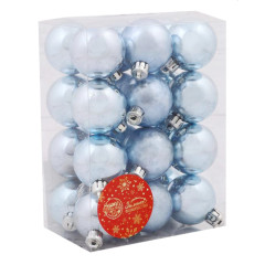 Шары новогодние ЗИМНЕЕ ВОЛШЕБСТВО набор 24шт 4см 