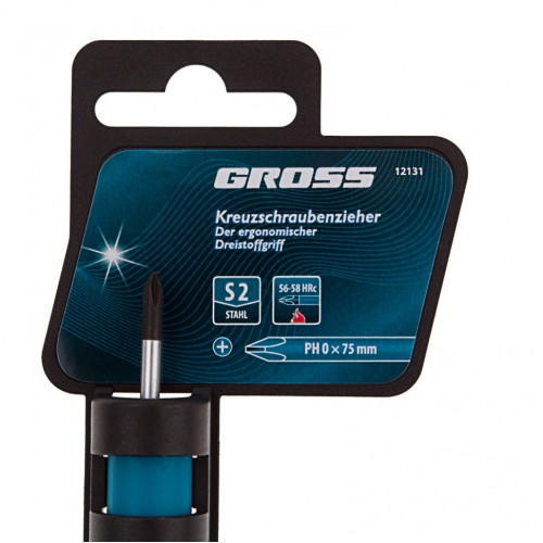 Отвертка GROSS PH 0х75 мм (12131)
