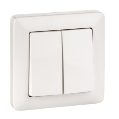 Выключатель 2-кл ХИТ белый VS56-234-B (55123)