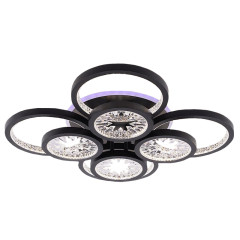 Светильник Люмис DK06060C/4+4B PR BK 192W+8W LED RGB 3000-6500K d615 ПДУ диммер, черный