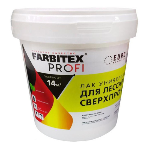 Лак для лессировки FARBITEX PROFI универсальный сверхпрочный (0,9 л)