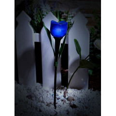 Фонарь садовый Uniel USL-C-454/PT305 BLUE TULIP Синий тюльпан