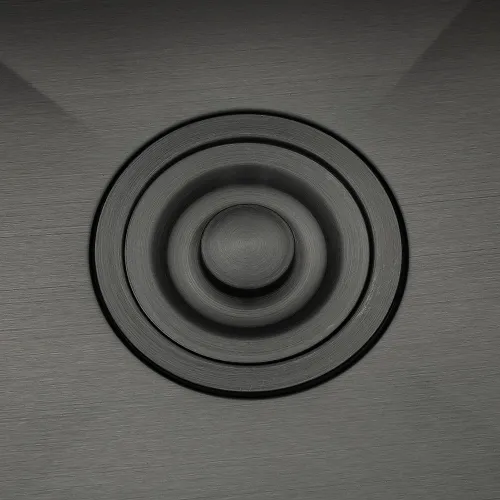 Мойка нерж. врезная GAPPO 72х46х21,5 см тол. 3 мм, чёрная (сифон, коландер) GS7246-6