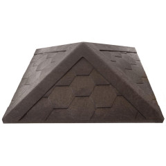 Колпак на столб полимерно-песчаный (380х380) Коричневый РАСПРОДАЖА