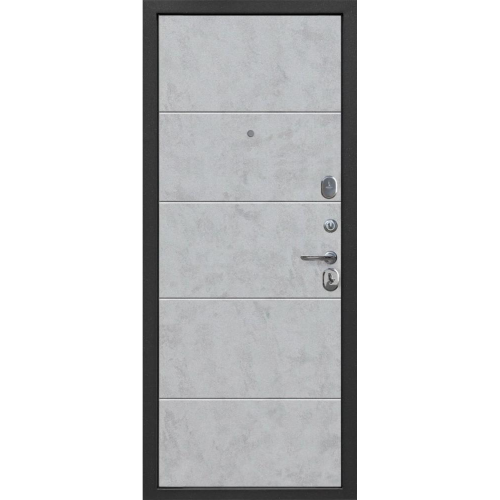 Дверь метал. 7,5 см Гарда Букле черный/Бетон снежный NEW (2050*860, Правая)