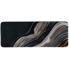 Коврик для ванной 440х1200мм ДОЛЯНА Камень черный (6073546)