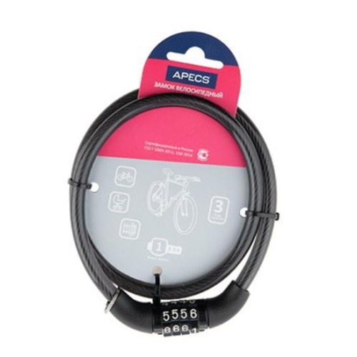 Замок велосипедный Apecs PD-82-65СМ-CODE (04110)