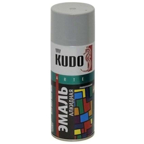 Эмаль аэрозольная KUDO унив СВЕТЛО-СЕРАЯ 520мл RAL 7035 KU-1017