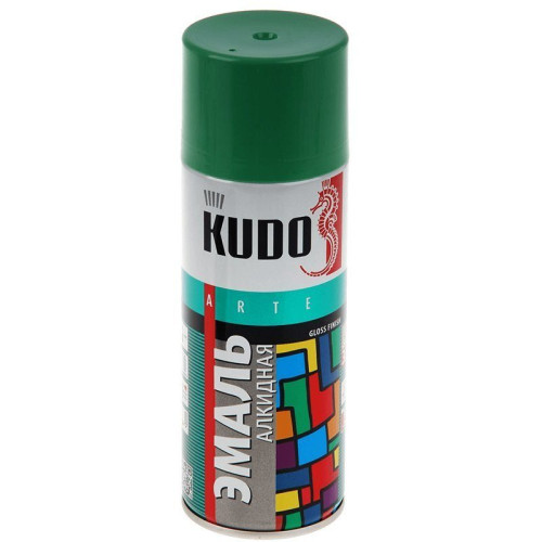 Эмаль аэрозольная KUDO унив ЗЕЛЁНАЯ ЛИСТВА  RAL 6002 520мл KU-10082
