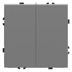 Переключатель 2-кл ЭМИЛИ платиново-серый RSW10-5107-10