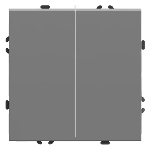 Переключатель 2-кл ЭМИЛИ платиново-серый RSW10-5107-10