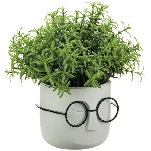 Горшок для цветов Idea Стив белый ротанг М 3079 (429301)