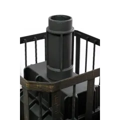 Дымоход труба чугунная стартовая L-0,3м Ф115мм крашеная