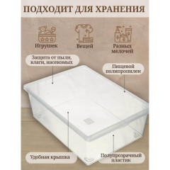 Контейнер хозяйственный 25 л прозрачный Idea М 2353