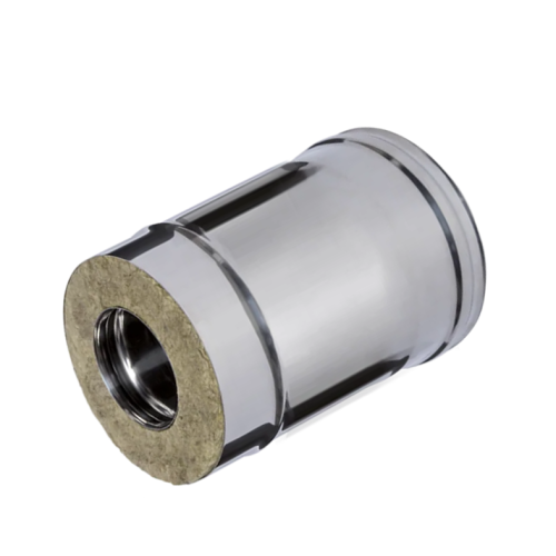 Дымоход сэндвич труба 0,5мм Ф150*210 L=0,25м нержавеющая сталь (Феррум)