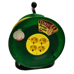 Удлинитель на катушке 4-мест. 50м 2Р+Е 16А (ПВС 3х1,5) СОЮЗ S-3605(425170)