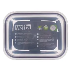 Контейнер VETTA жаропрочное стекло 1000мл на защелках (845-112)