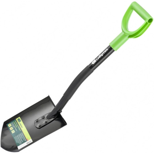 Лопата штыковая СИБРТЕХ укороченная, металлический черенок (61614)