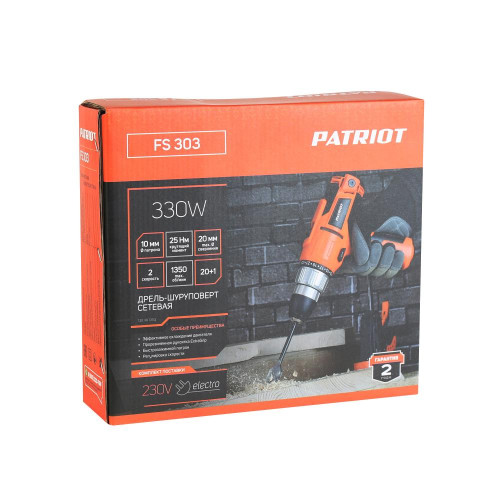 Дрель-шуруповерт PATRIOT FS 303 (*10)