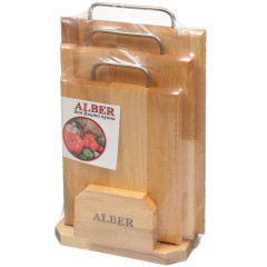 Набор досок разделочных ALBER береза, с ручкой 3шт (272815)
