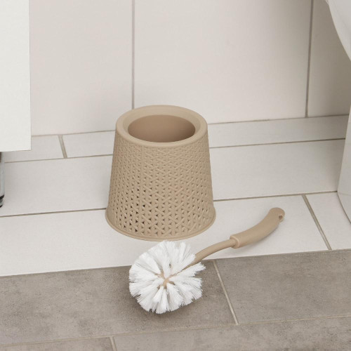 Ёрш для туалета напольный SVIP «Практик.Ротанг», 14х14х40 см, цвет микс (2306613)