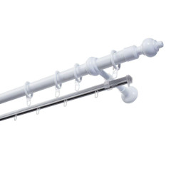 Карниз+шина d28 белый (пластик) 360см Ле-Гранд (5)