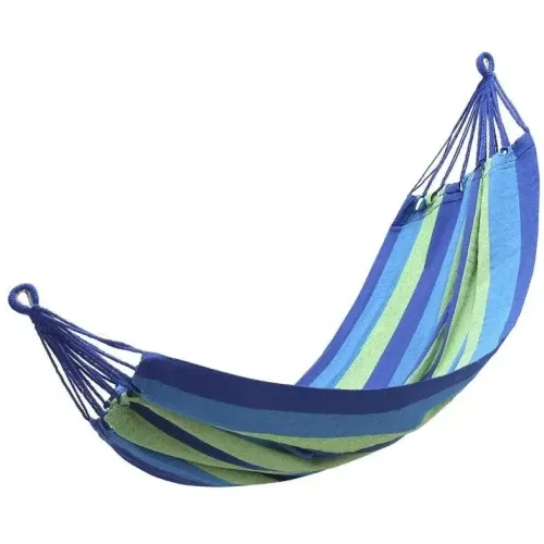 Гамак тканный 190*100 (до 100кг) хлопок+полиэстер полосатый (681691)