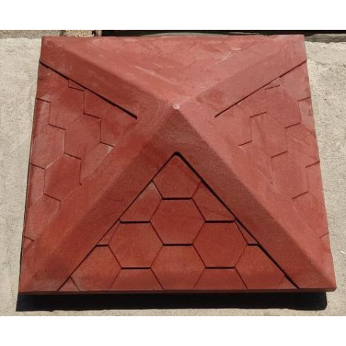 Колпак на столб полимерно-песчаный (380х380) Красный РАСПРОДАЖА