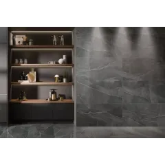 Плитка керамогранит 1200*600 VITRA CityMarble Калакатта Блэк 7ЛПР R9 (за 1 м2)