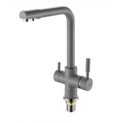 Смеситель для кухни FRAP F4352-22 с каналом для фильтрованной воды, серый