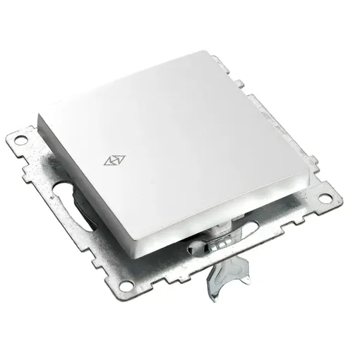 Переключатель 1-кл Катрин серебро GLS10-7105-03