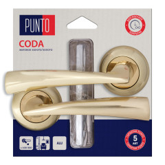 Ручки раздельные PUNTO LM/A R.TL54.CODA/HD SG/GP-4 матовое золото/золото (45543)