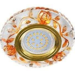Свет. точ. ECOLA LD7071 MR16 Розы янтарь/золото FO16GREFB(622616)