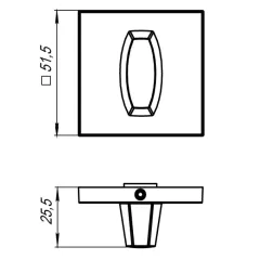 Фиксатор ARMADILLO BK6.K.USS52 (WC-BOLT BK6 USS) BPVD-77 вороненый никель