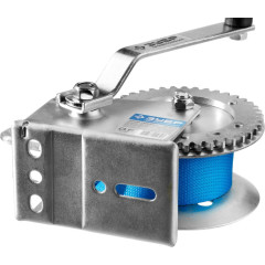 Лебедка барабанная ленточная ЗУБР тяга 0,5т, лента 8м, Профессионал (43115-0.5)