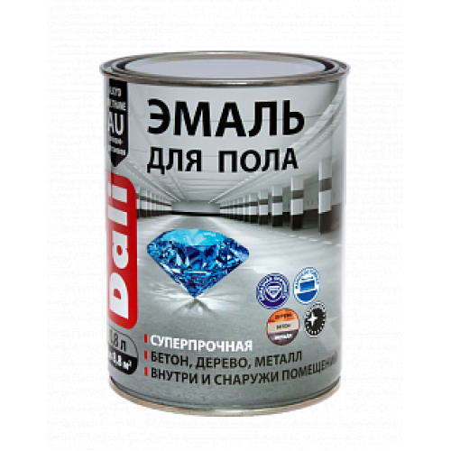 Эмаль для пола DALI красно-коричневая 0,8 л