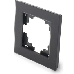 Рамка 1-пост Катрин стекло черный GFR00-7001-05