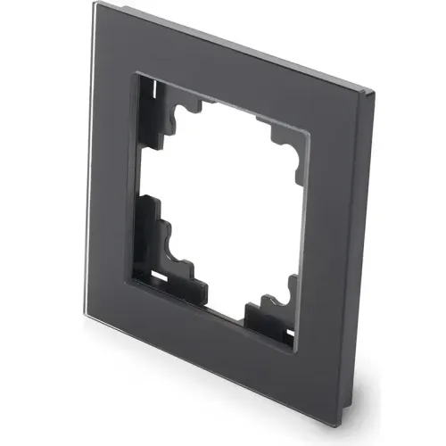 Рамка 1-пост Катрин стекло черный GFR00-7001-05