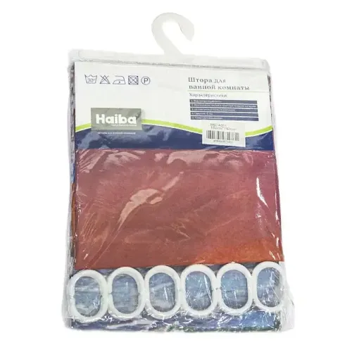 Шторка для ванной HAIBA HB74061 180x180cм 12 колец, море (812675)