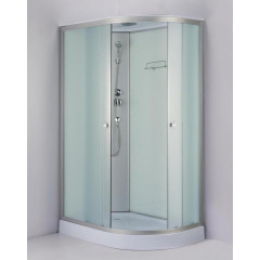 Душевая кабина ДАНА 120х80х215см низ. поддон, белое заднее стекло, левая 719 W L (3кор.)