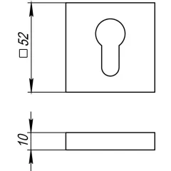 Накладка на цилиндр FUARO ET DM SN/CP-3 матовый никель