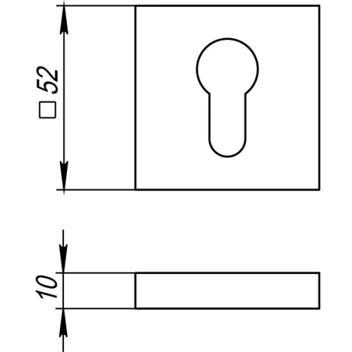 Накладка на цилиндр FUARO ET DM SN/CP-3 матовый никель